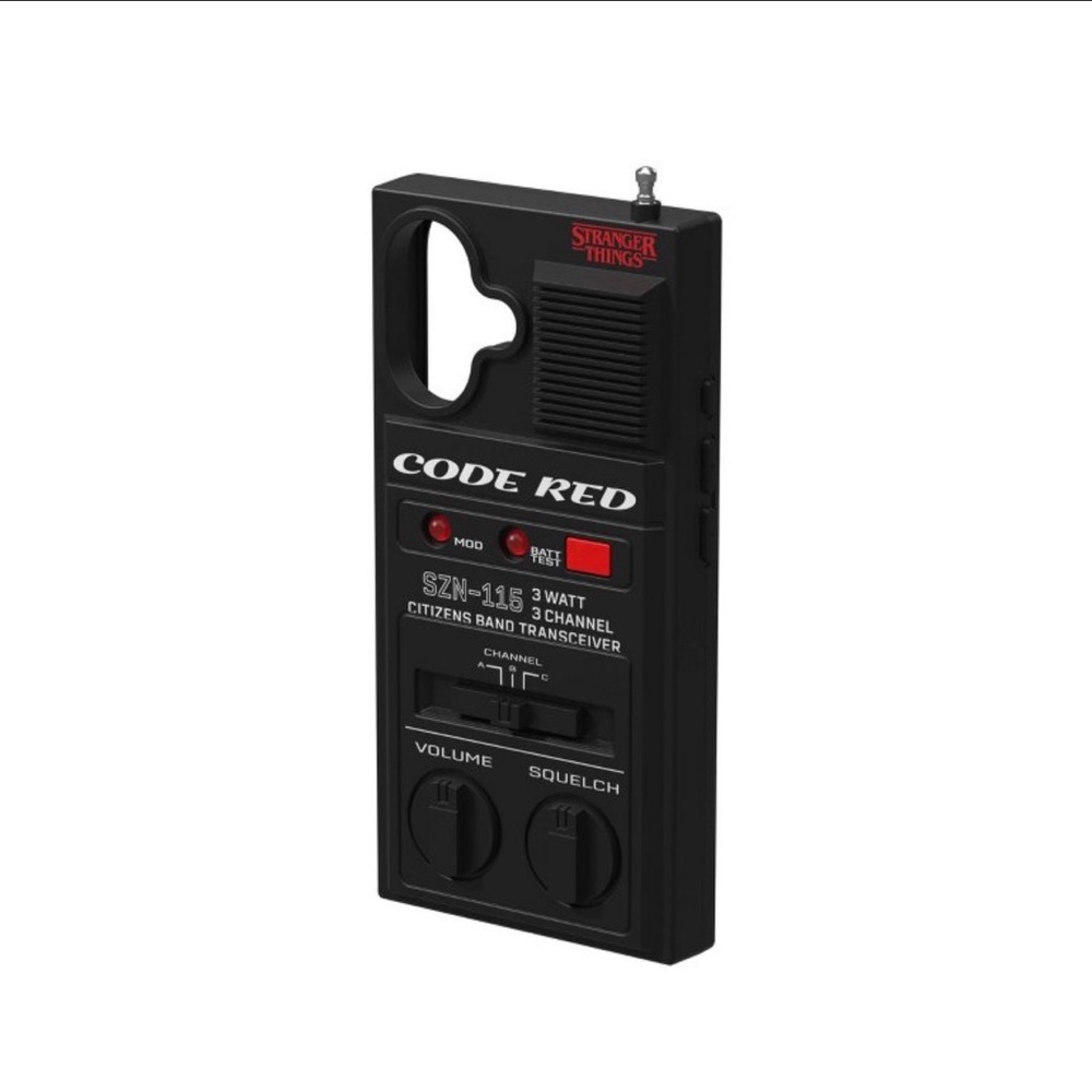 Stranger Things Walkie-Talkie Phone Case Apple iPhone 17 Extendable Antenna NEW - Picture 4 of 8